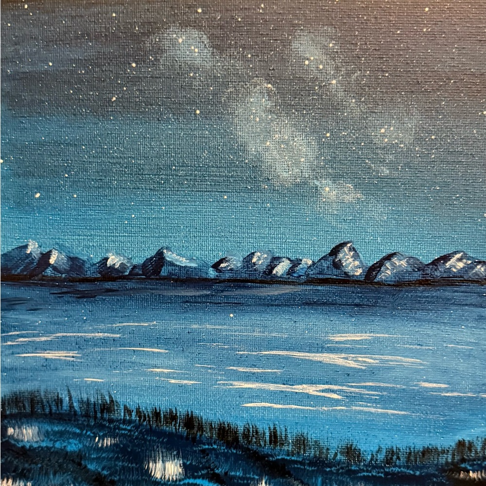 Blue Night Sky Canvas Art